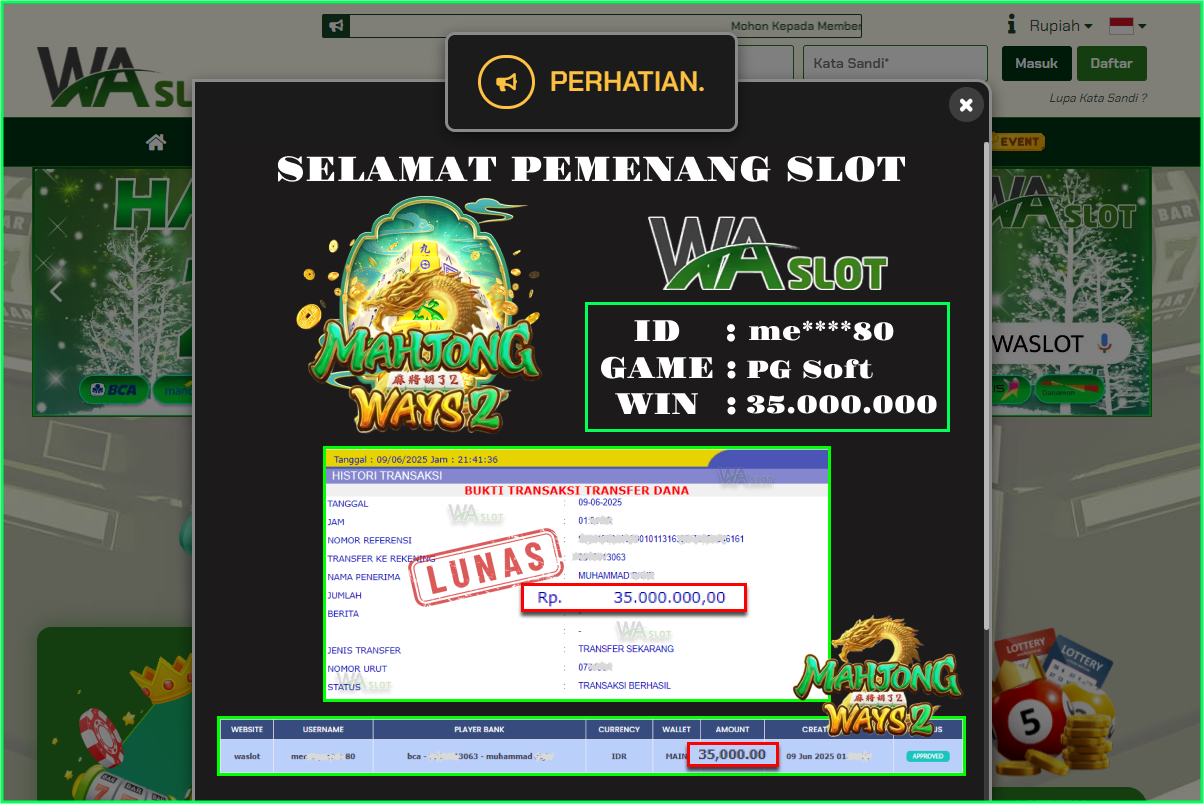 WASLOT – MAHJONG WAYS 2