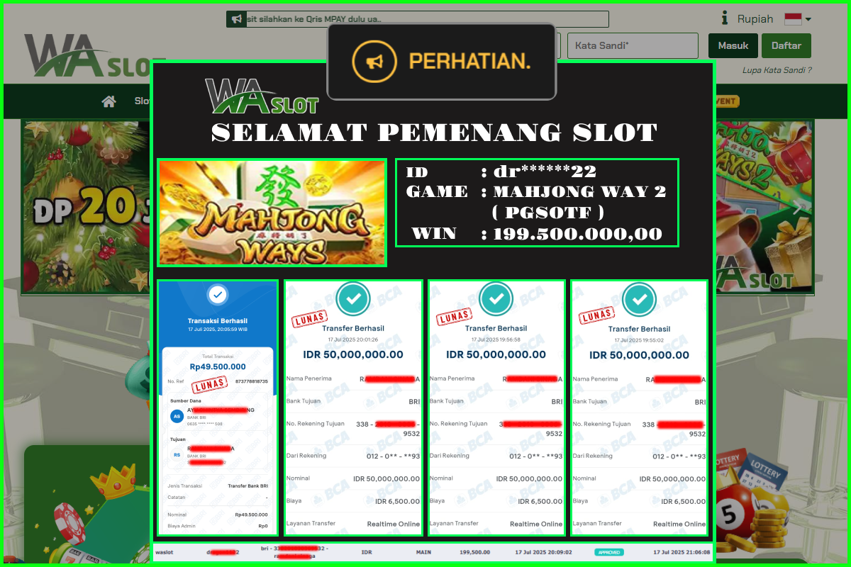 WASLOT – MAHJONG WAY 2 ( PGSOFT )