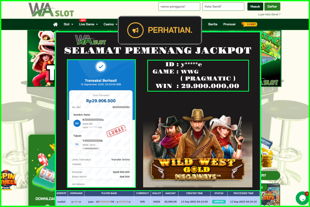 WASLOT – WILD WEST GOLD ( PRAGMATIC)