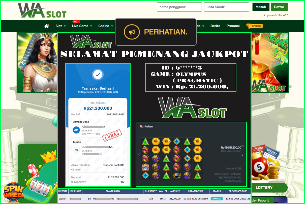 WASLOT – GATE OLYMPUS ( PRAGMATIC )