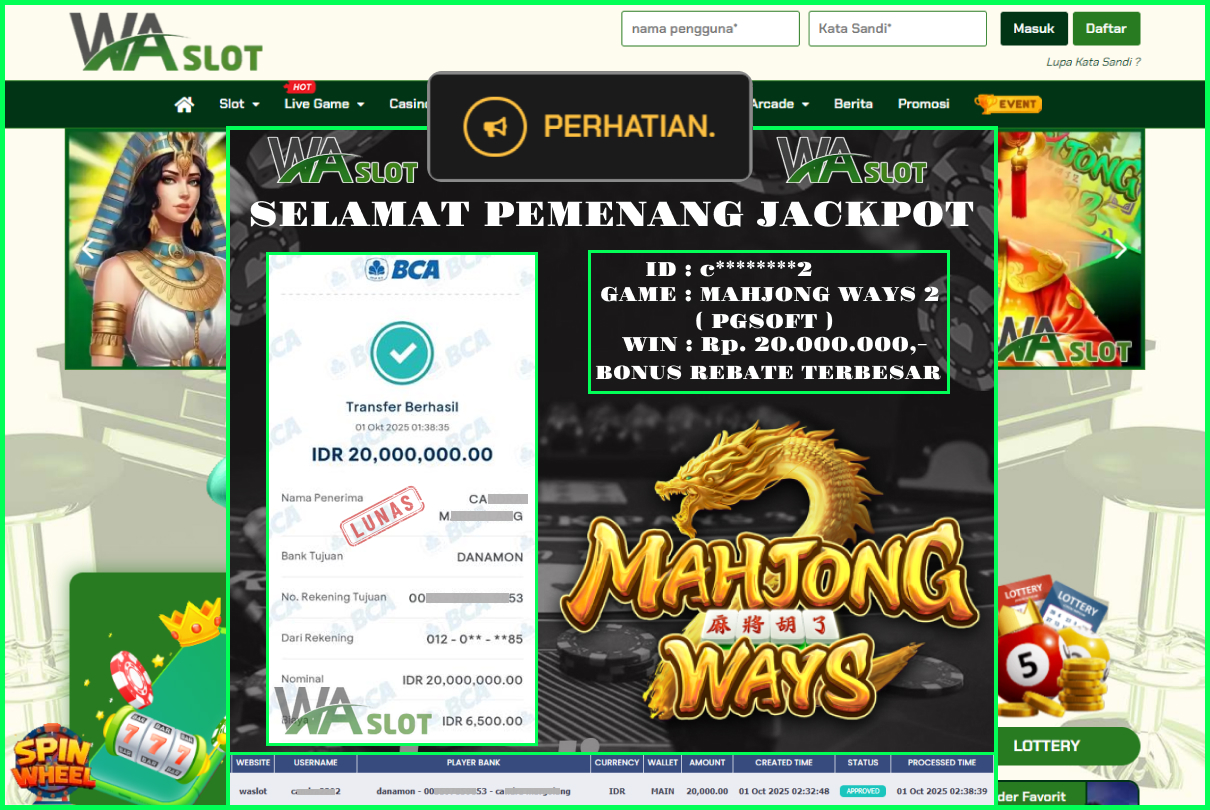 MAHJONG WAYS ( PGSOFT )