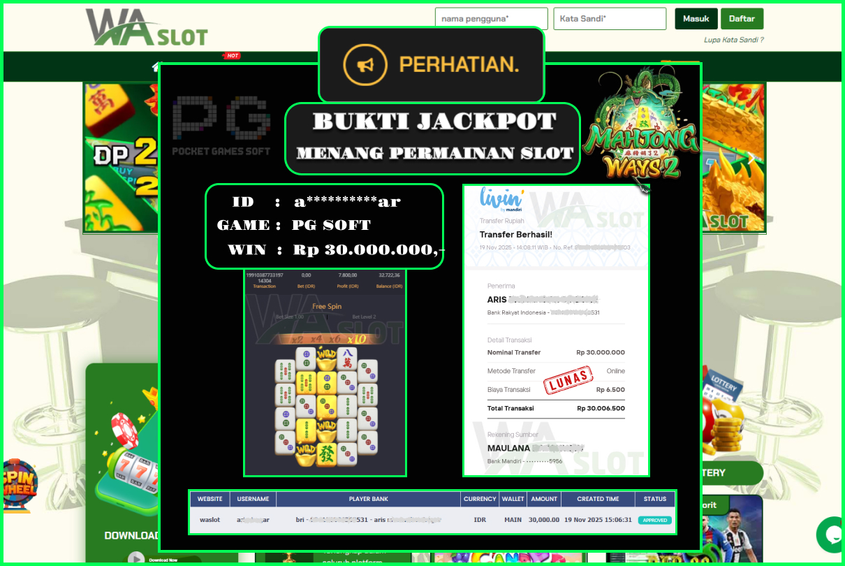 WASLOT – MAHJONG WAYS 2