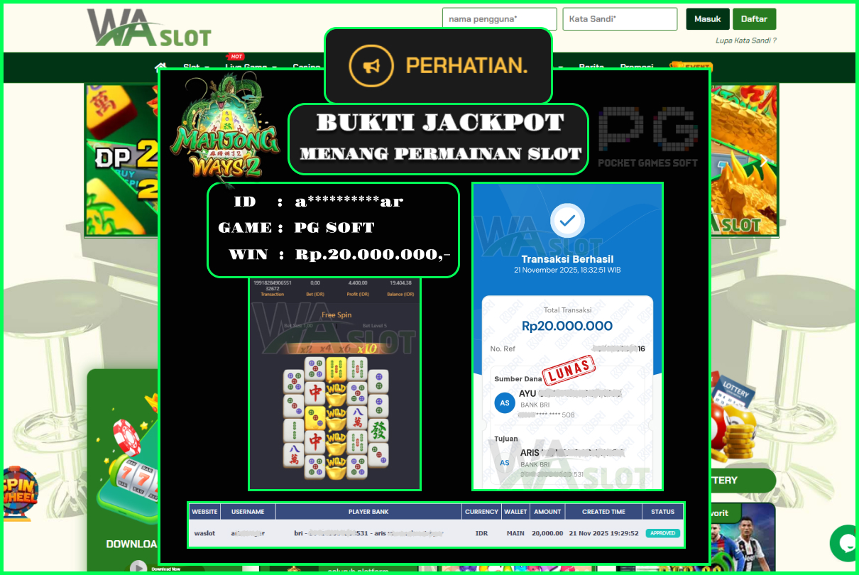 WASLOT – MAHJONG WAYS 2