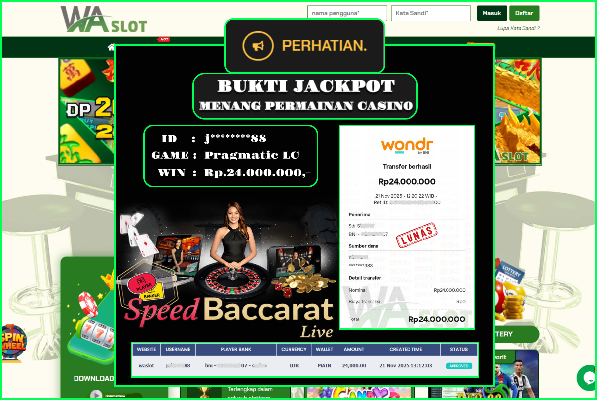WASLOT – SPEED BACCARAT