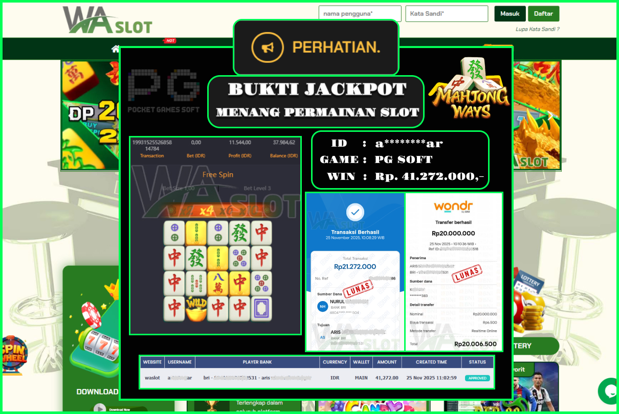 WASLOT – MAHJONG WAYS