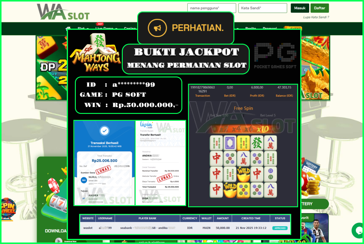 WASLOT – MAHJONG WAYS