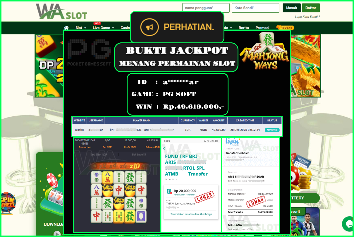 WASLOT – MAHJONG WAYS