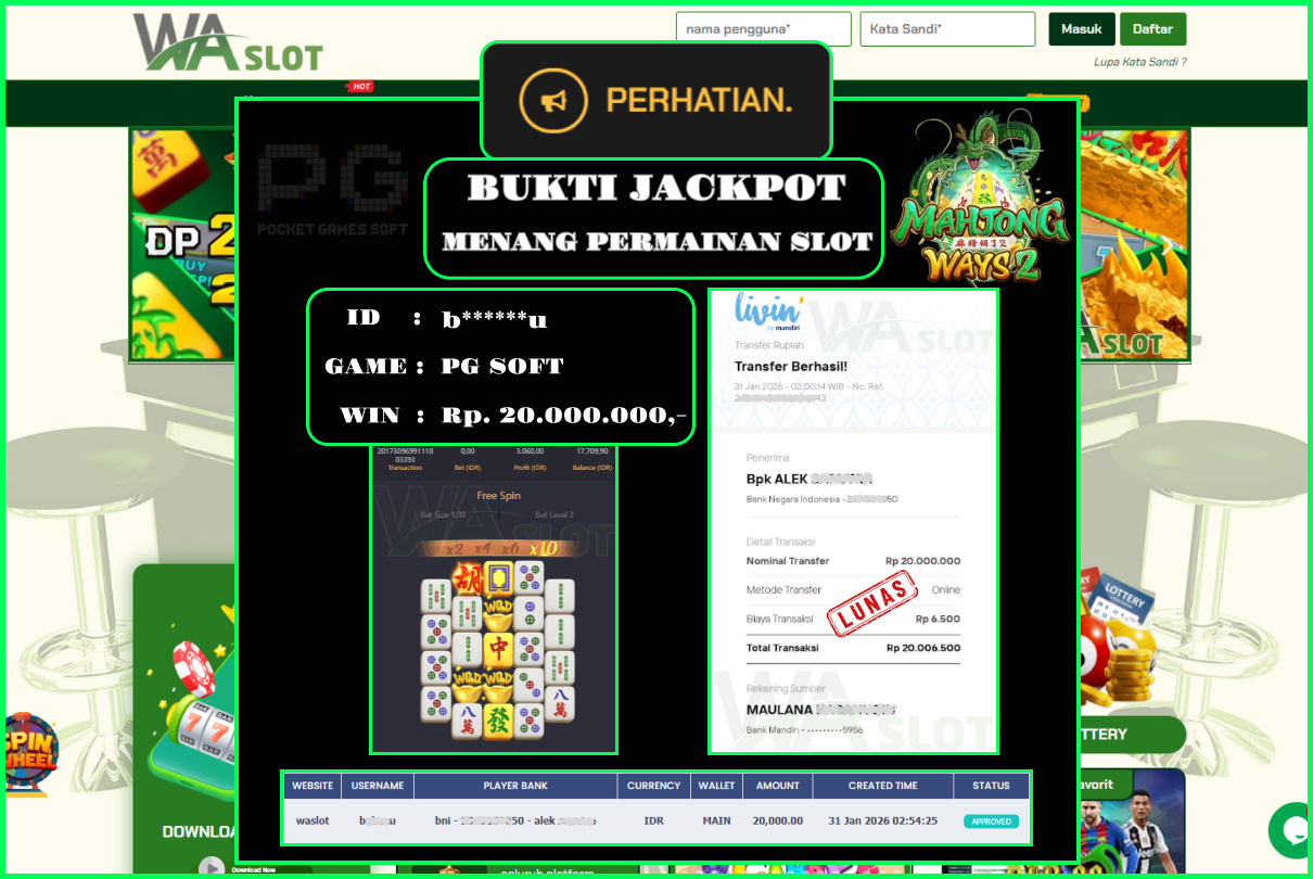 WASLOT –  MAHJONG WAYS 2