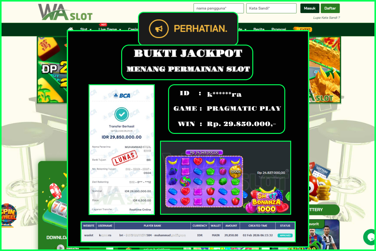 WASLOT –  SWEET BONANZA 1000