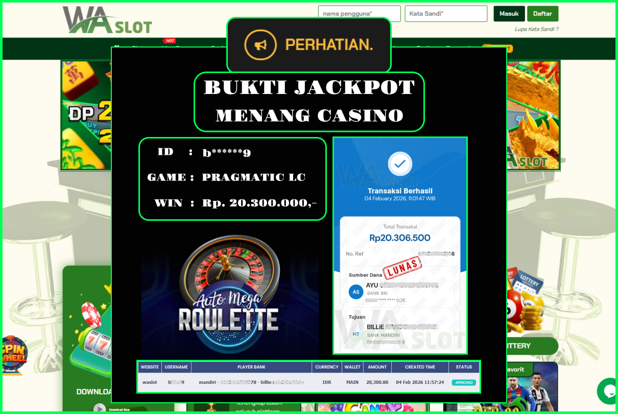 WASLOT –  AUTO MEGA ROULETTE