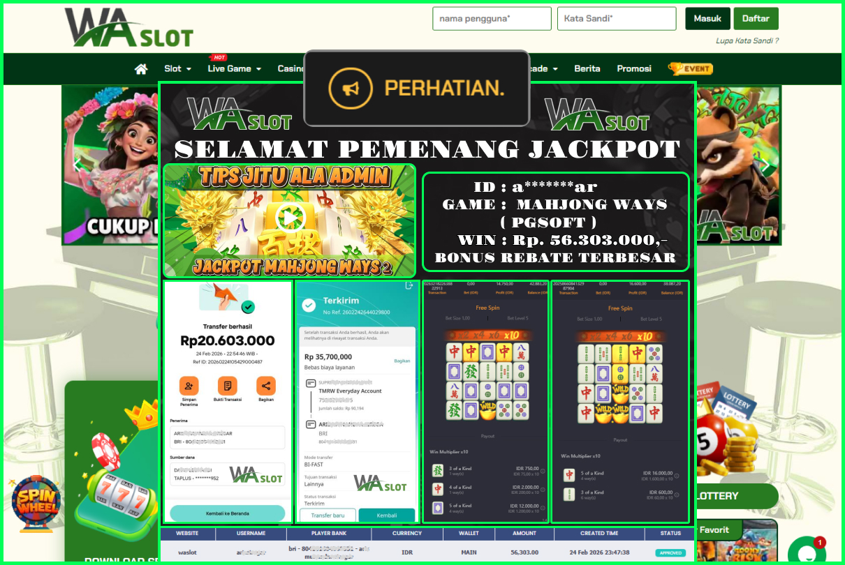 WASLOT – MAHJONG WAYS