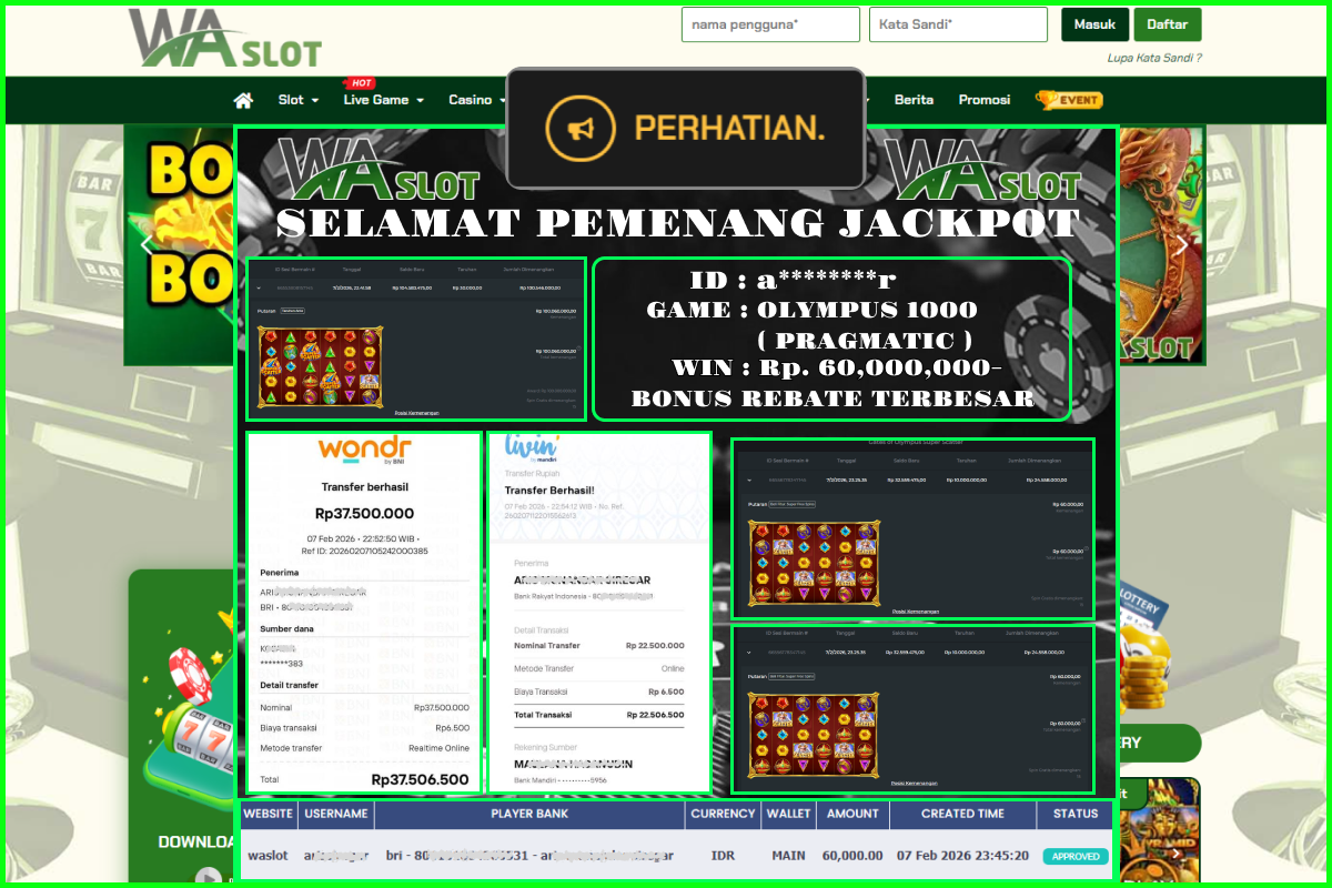 WASLOT –  GATE OF OLYMPUS 1000