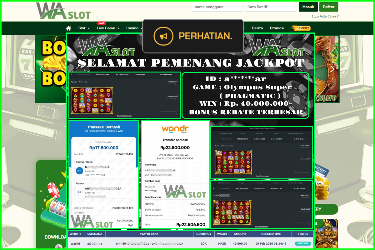 WASLOT –  GATE OF OLYMPUS 1000