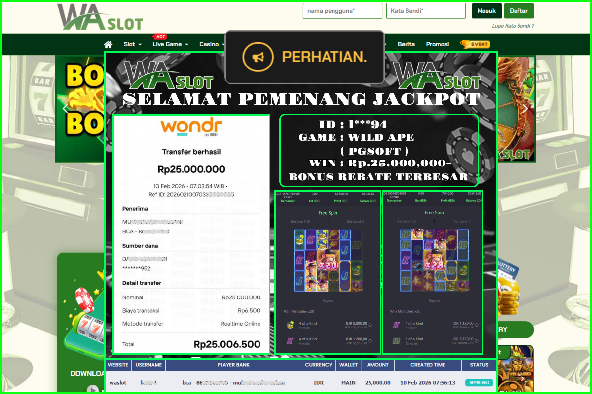 WASLOT –  WILD APE