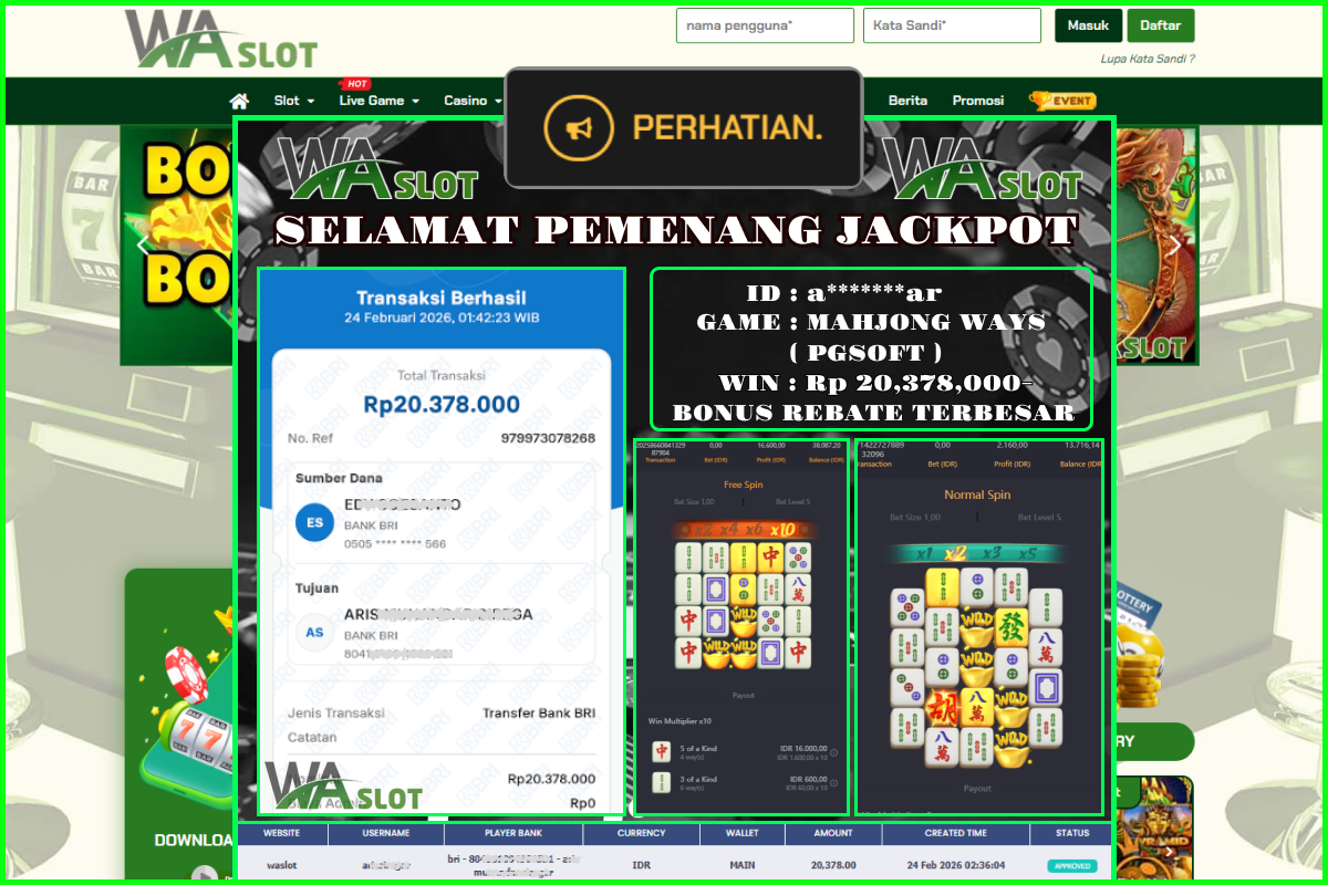 WASLOT – MAHJONG WAYS