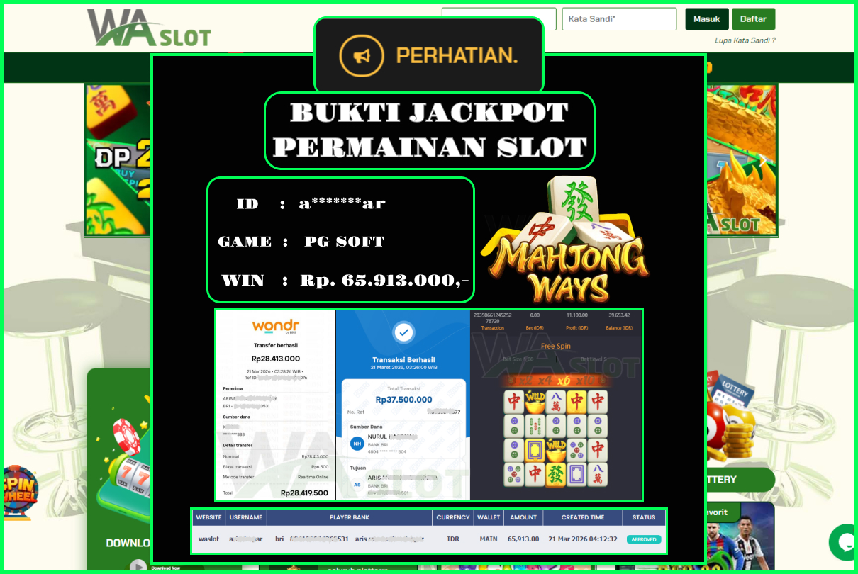 WASLOT – MAHJONG WAYS