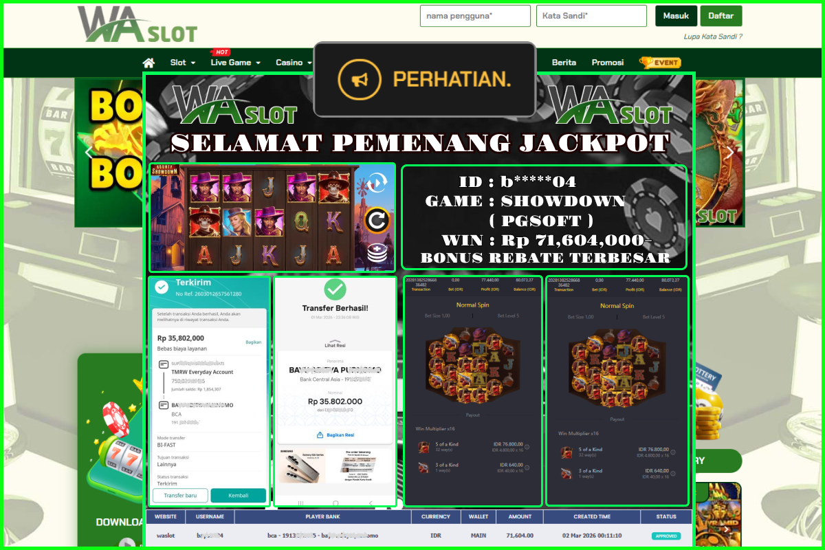 WASLOT – SHOWDOWN ( PGSOFT )