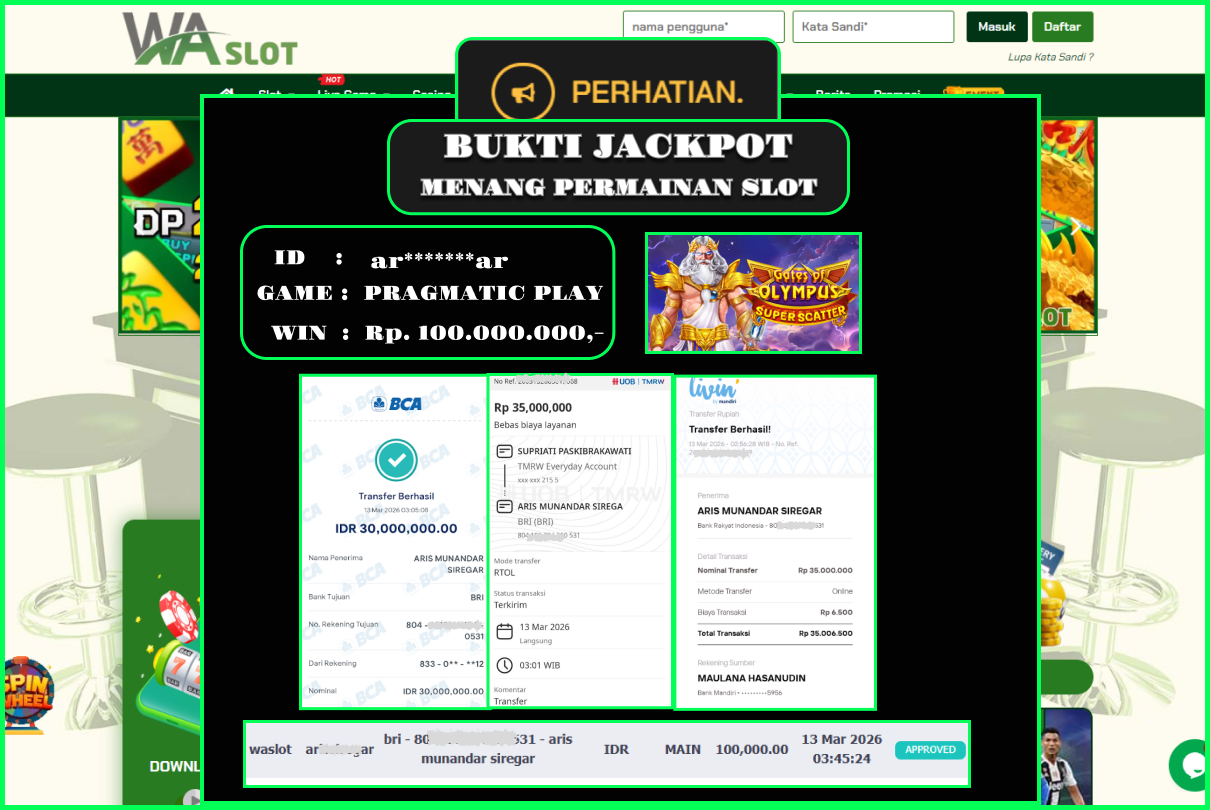 WASLOT – OLYMPUS SUPER SCATTER 