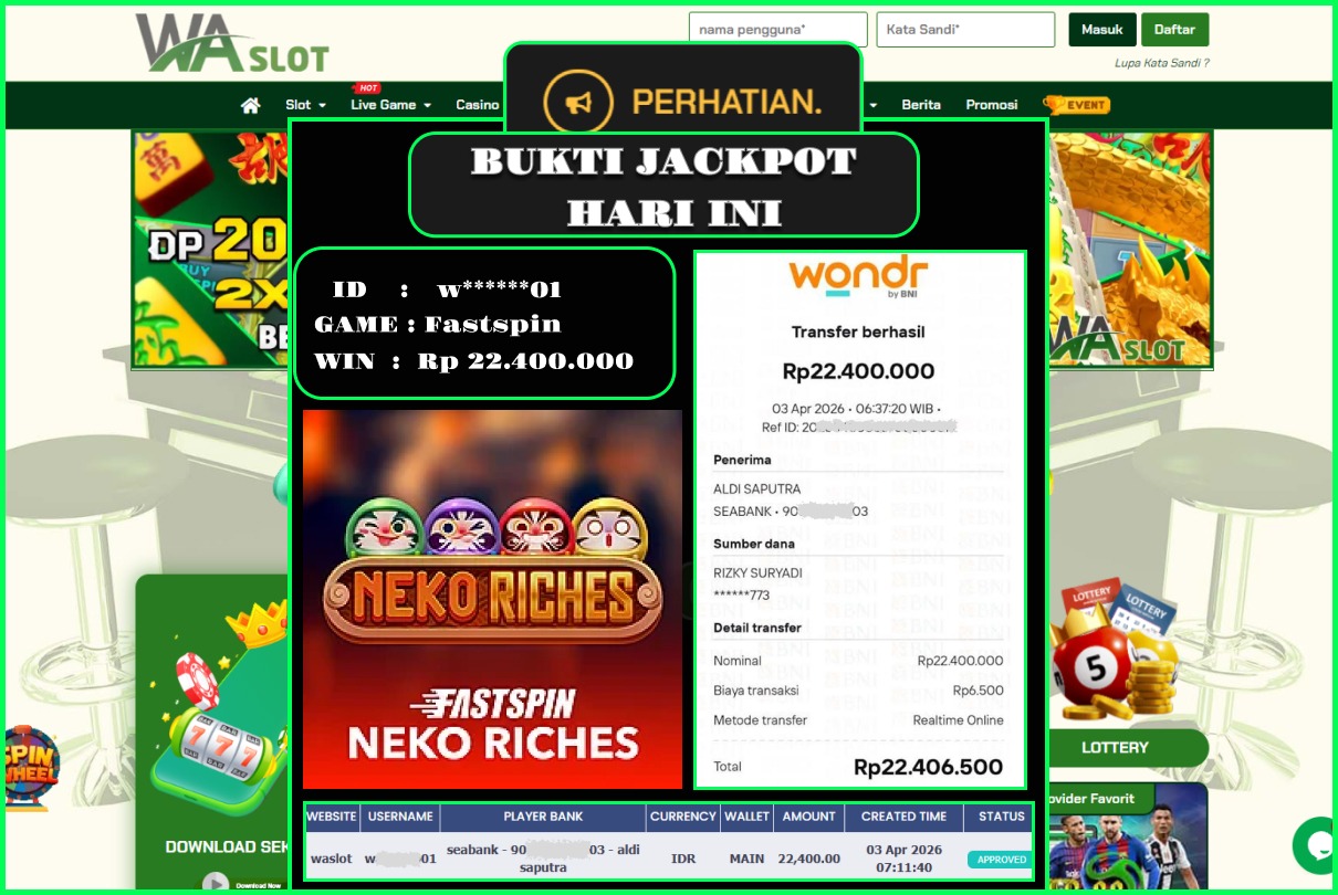 WASLOT – NEKO RICHES